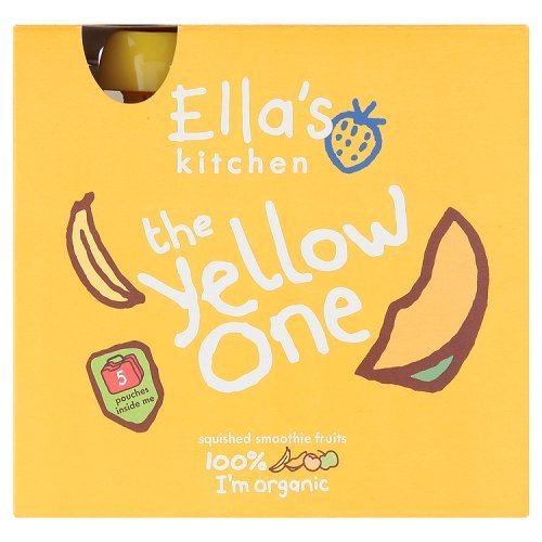 Ellas Kitchen Organic Fruit Smoothie,The Yellow One, 90g, (Pack of 5)