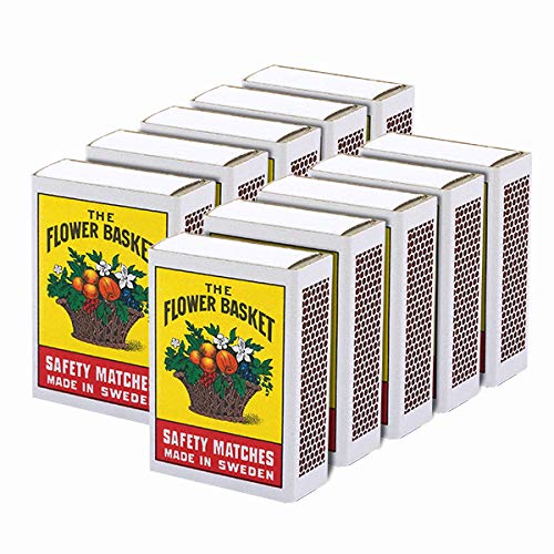 Flower Basket Safety Matches, Small, 1x10x100