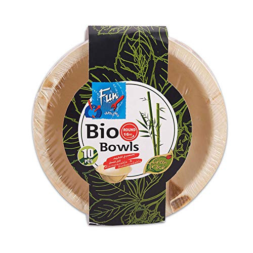 Fun®Everyday Biodegradable Microwave Palm Leaf Organic & Eco Friendly Bowl 16 oz, Pack of 10