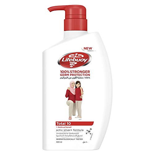 Lifebuoy Anti Bacterial Body Wash Total 10, 500ml