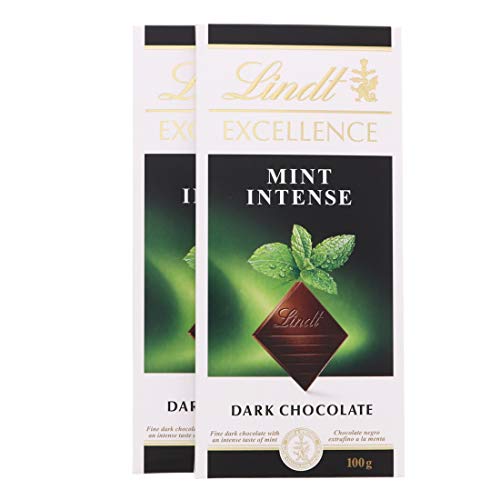 LINDT CHOCOLATE EXCELLENCE MINT INTENSE 100 GM (Pack of 2)