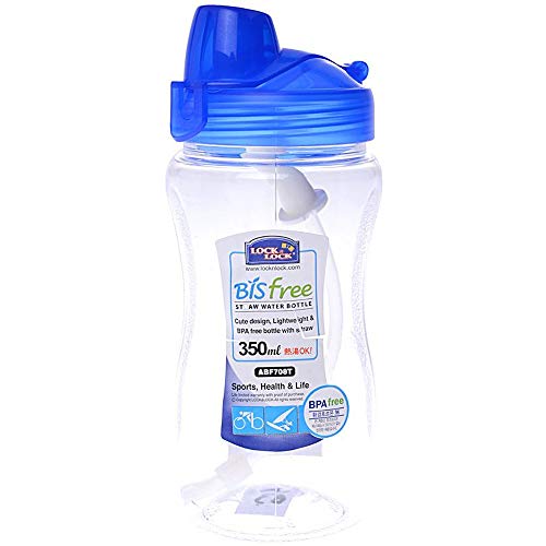 LocknLock Bisfree Sports Water Bottle With Straw, 350 ml ABF708T,0.00