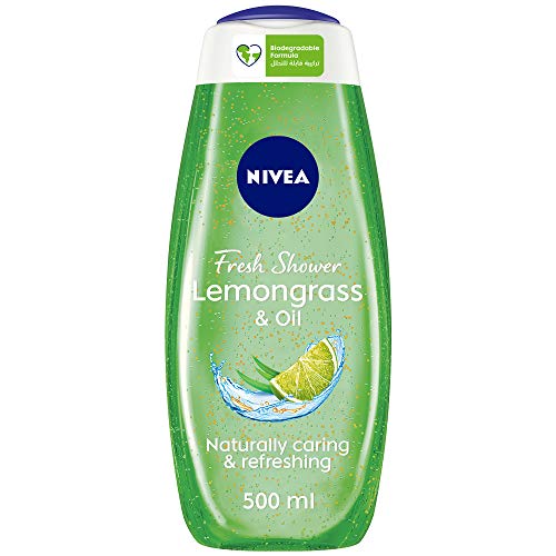 NIVEA Lemongrass & Oil Shower Gel, Caring Oil Pearls, Lemongrass Scent, 500ml,0.00