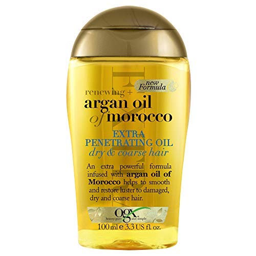 OGX Hair Oil, Renewing+ Argan Oil Of Morocco, Extra Penetrating Oil, Dry and Coarse Hair Types, 100 ml