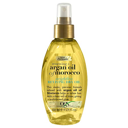 OGX Hair Oil, Renewing+ Argan Oil Of Morocco, Weightless Reviving Dry Oil, Spray, 118 ml