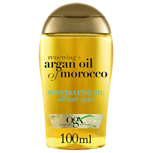 OGX Hair Oil, Renewing+ Argan Oil Of Morocco, Penetrating Oil, All Hair Types, 100 ml