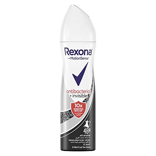 Rexona Women Antiperspirant Deodorant Antibacterial + Invisible, 150ml,0.00
