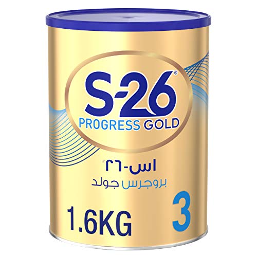 Wyeth S-26 Progress Gold Stage 3, 1-3 Years Premium Milk Powder Tin for Toddlers, 1.6 kg