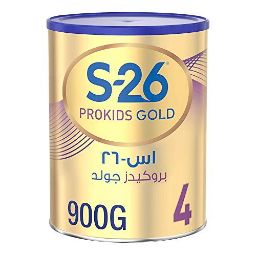 Wyeth Nutrition S26 Prokids Gold Stage 4, 3-6 Years Premium Milk Powder for Kids Tin 900g,0.00