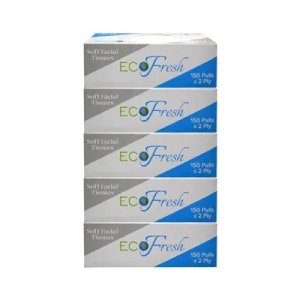 Eco Fresh Facial Tissues White 150 Sheetx5,0.00