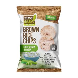 Rice up Brown Rice Chips Sour Cream & Onion, 60 g