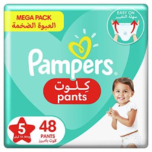 Pampers Pants Diapers, Size 5, Junior, 12-18 kg, Jumbo Pack, 48 Count,0.00