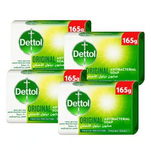 Dettol Original Anti Bacterial Soap, 4 x 165g