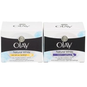 Olay Natural White Day Cream + Night Cream, 50 m