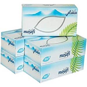 Masafi Pure Soft Care Facial Tissue White 130 Sheets Pack of 5,0.00