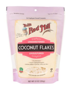 Bob's Red Mill Unsweetened & Unsulfured Coconut Flakes, 284g