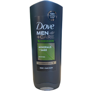 Dove Men Care Minerals Sage Body & Face Wash, 400ml,0.00