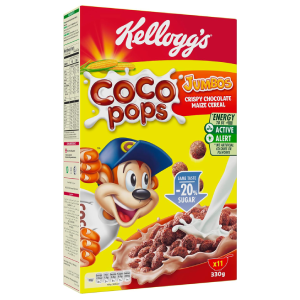 Kelloggs Coco Pops Jumbos Crispy Chocolate Maize Cereal, 330g