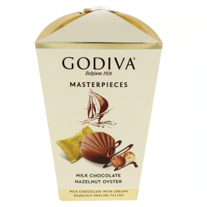 Godiva Master Pieces Milk Chocolate Hazelnut Oyster, 117g