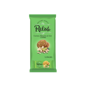 Relish Cashew Pistachio and Oat Cookies, 12 x 42g