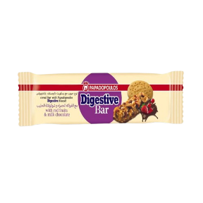 Papadopoulos Digestive Bar With Red Fruits & Milk Chocolate, 28g