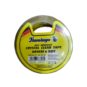 Flamingo Self Adhesive Crystal Clear Tape, 48mmx50y