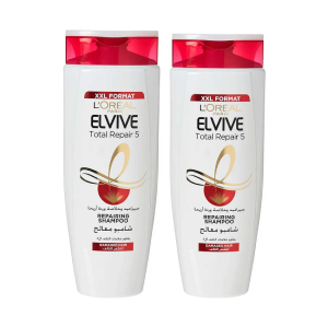 Loreal Paris Elvive Total Repair 5 Repairing Shampoo, 2 x 400ml