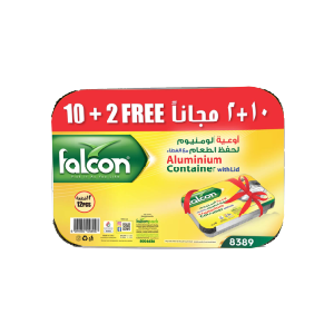 Falcon Aluminium Container with Lid, 12Pcs