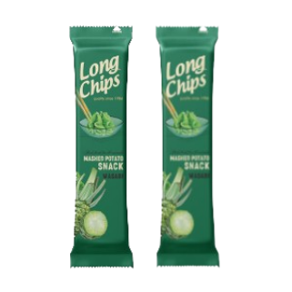 Long Chips Mashed Potato Snack wasabi,  2 x 75g