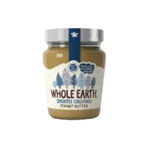 Whole Earth smooth organic peanut butter, 227g