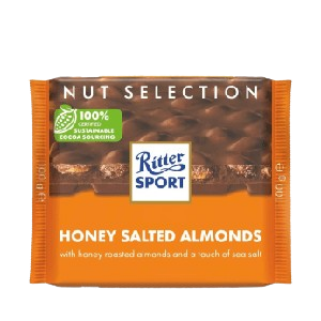 Ritter Sport Honey Salted Almonds, 100g