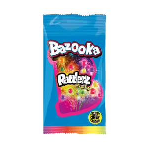 Bazooka Rattlerz Fruity Chewy Candy Blue, 40g