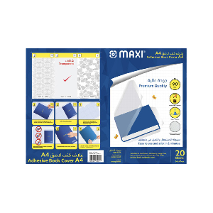 Maxi A4 Size Adhesive Book Cover, 20 Sheet