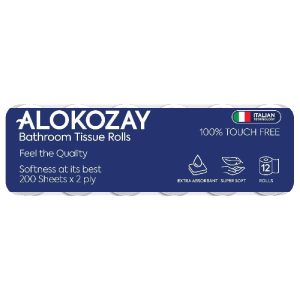 Alokozay Bathroom Tissue 2 ply, (12 Rolls x 200 Sheets)