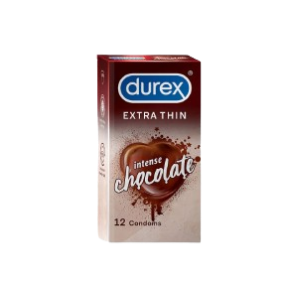 Durex Extra Thin Intense Chocolate Flavoured Condoms, 12Pcs,0.00