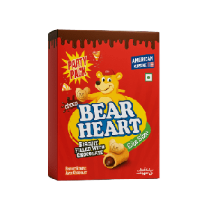 American Kuisine Bear Heart Biscuits Filled with Chocolate, 16g