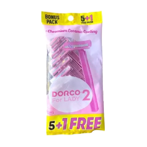 Dorco Chromium Ceramic Coating Razor for Women, 6pcs