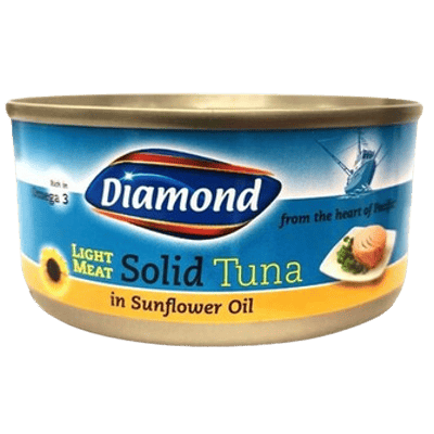 Diamond Light Meat Solid Tuna in Sunflower Oil, 425g 