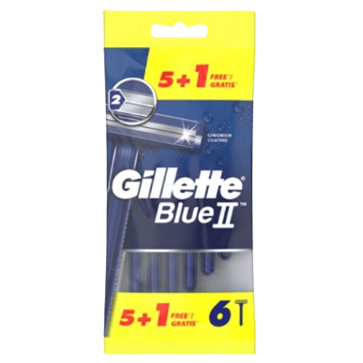 Gillette Blue 2 Disposable Razor 5 units + 1 free