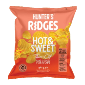 Hunters Ridges Hot & Sweet Thin Cut Potato Chips, 40gm