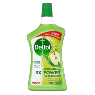 Dettol Antibacterial Power Floor Cleaner Green Apple Scent, 900ml