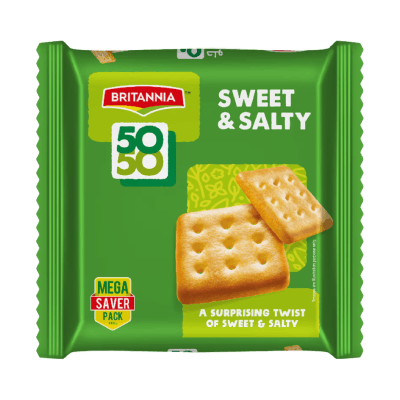 Britannia 50-50 Sweet & Salty Crackers, 10 x 62g