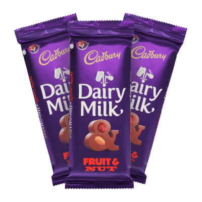 Cadbury Dairy Milk Fruit & Nut, 3 x 100g