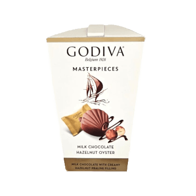 Godiva Master Pieces Milk Chocolate Hazelnut Oyster, 117g
