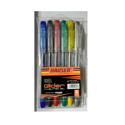 Hauser Glitter Gel Pen, 6pcs
