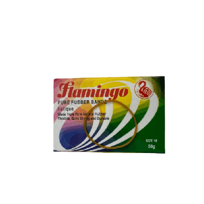 Flamingo Pure Rubber Bands Size 16, 50g