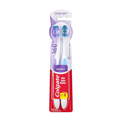 Colgate Sensitive 360 Ultra Soft Toothbrush, 2 pieces