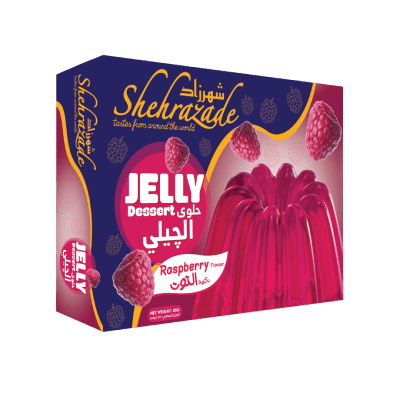 Shehrazade Jelly Dessert Raspberry, 85g