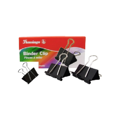 Flamingo Binder Clips 41mm, 12pcs