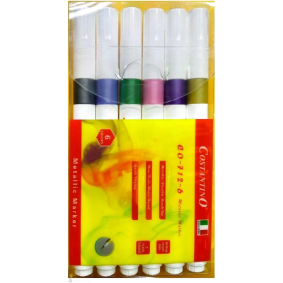 Costantino Metallic Marker, 6 Colors